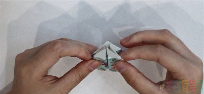 漂亮的花盆手工折纸步骤图