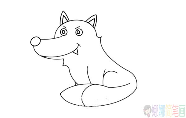 大灰狼儿童简笔画