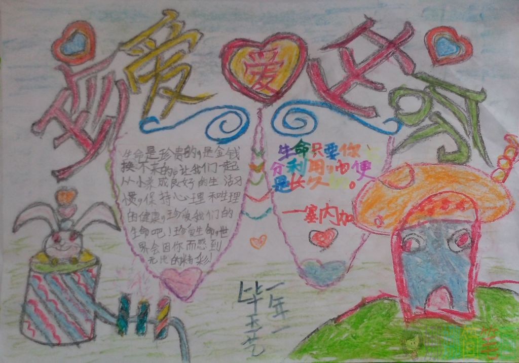 珍爱生命手抄报,热爱生命小报