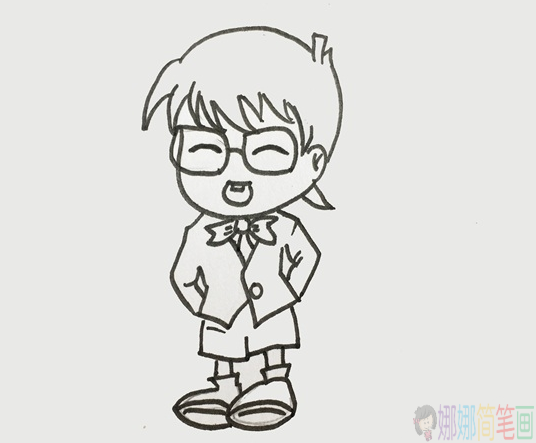 名侦探柯南简笔画画法图片