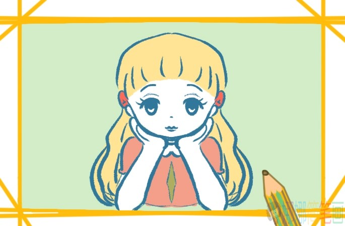 漂亮女生简笔画,女孩子简笔画教程