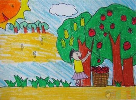 关于秋天的儿童绘画
