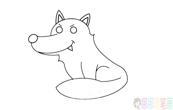 大灰狼儿童简笔画