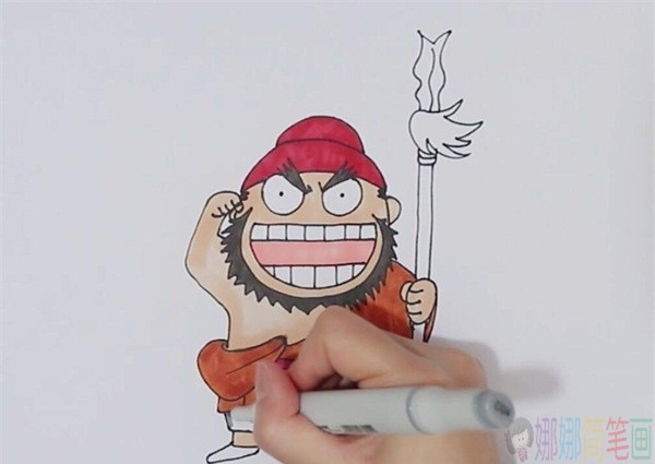张飞人物简笔画图片