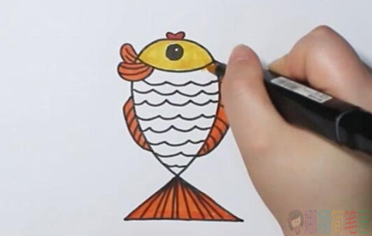 教你用数字2画一条小鱼简笔画
