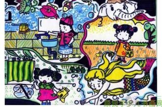 文明好习惯儿童画