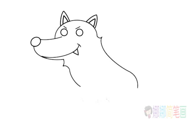 大灰狼儿童简笔画