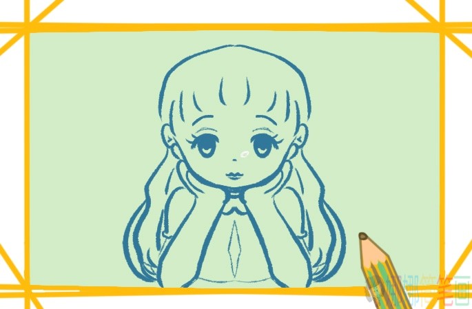 漂亮女生简笔画,女孩子简笔画教程