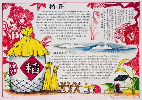 世界粮食节手抄报,节约粮食手抄报