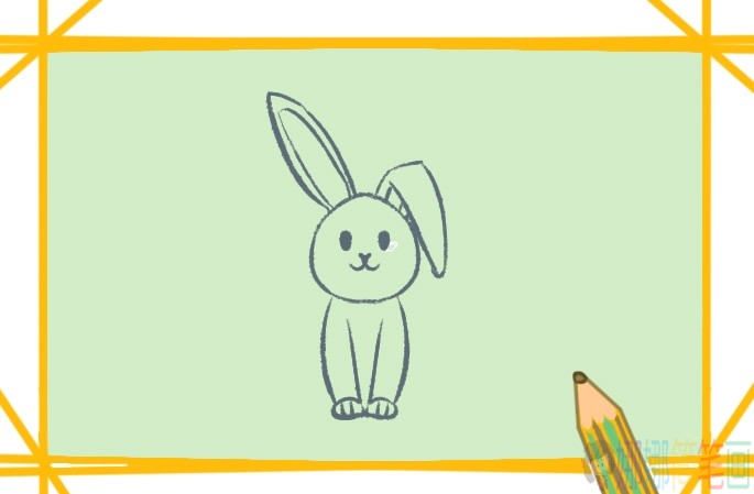 可爱的小白兔简笔画,小兔子儿童画