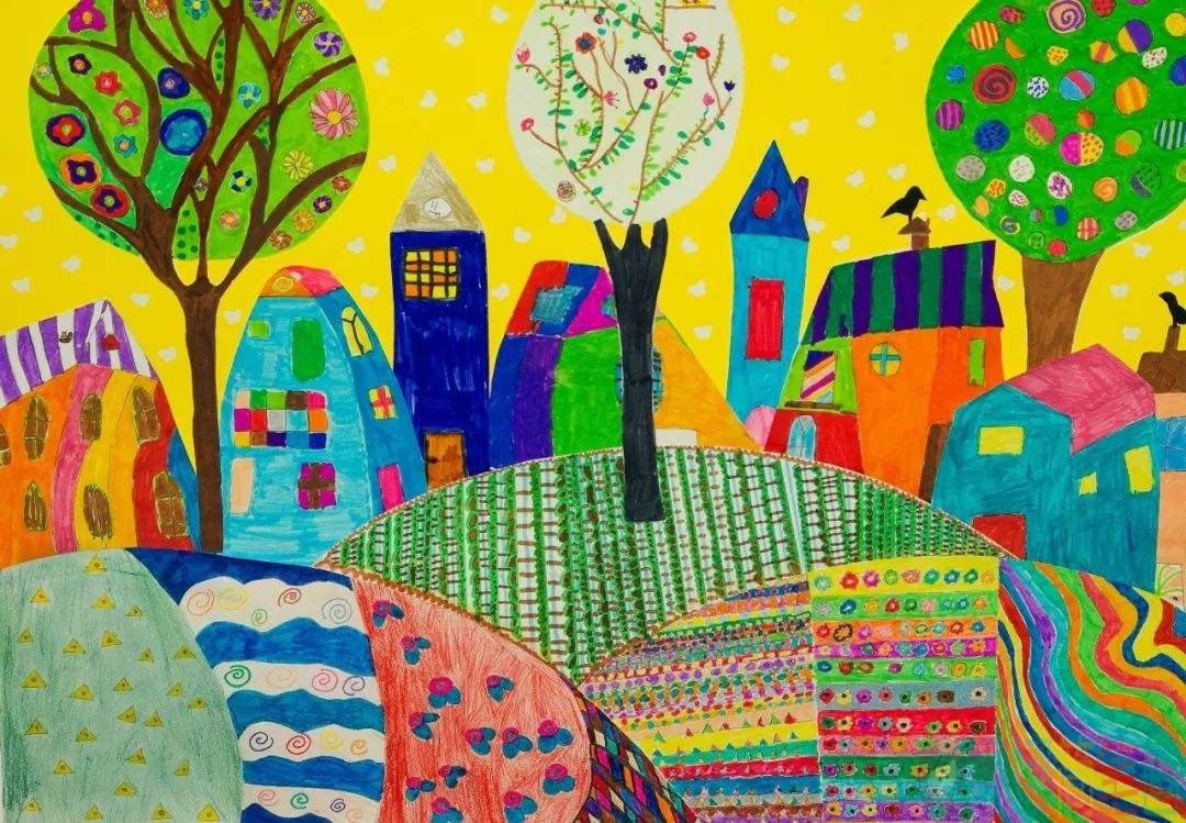 少儿风景画优秀作品,儿童风景画图片