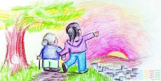 重阳节主题幼儿绘画