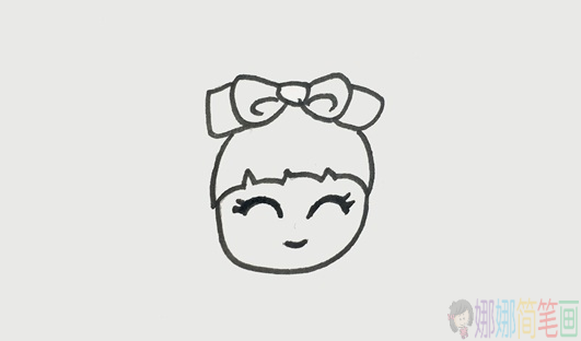 可爱的少女简笔画画法教程