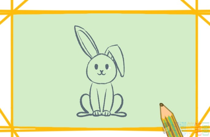 可爱的小白兔简笔画,小兔子儿童画