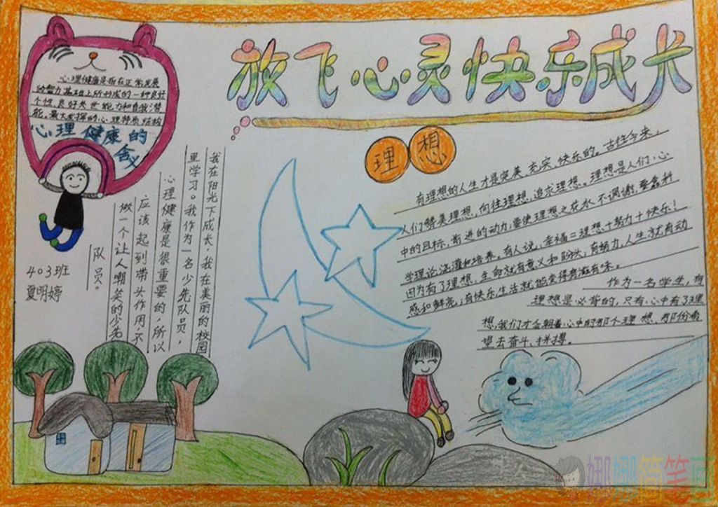 心理健康手抄报,心理的声音手抄报