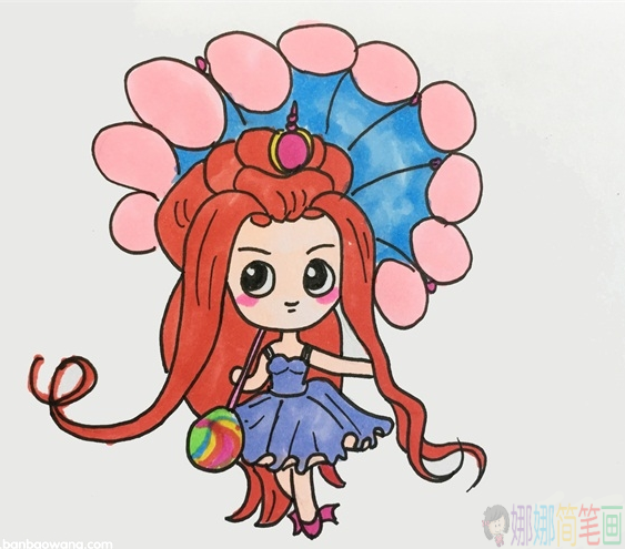 花仙子简笔画,花仙子少儿绘画