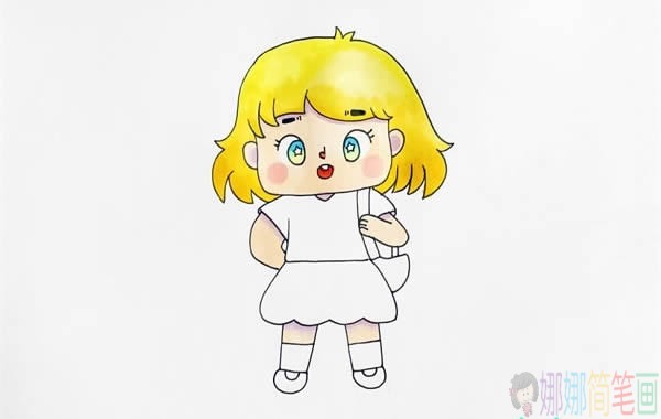 Q版女生简笔画画法