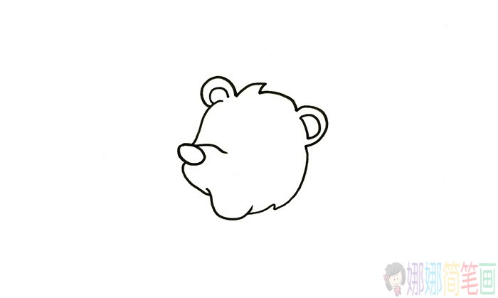 北极熊儿童简笔画,北极熊怎么画