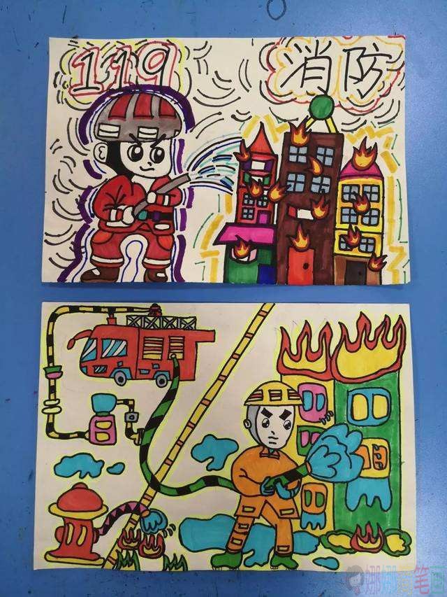 消防安全幼儿绘画图片