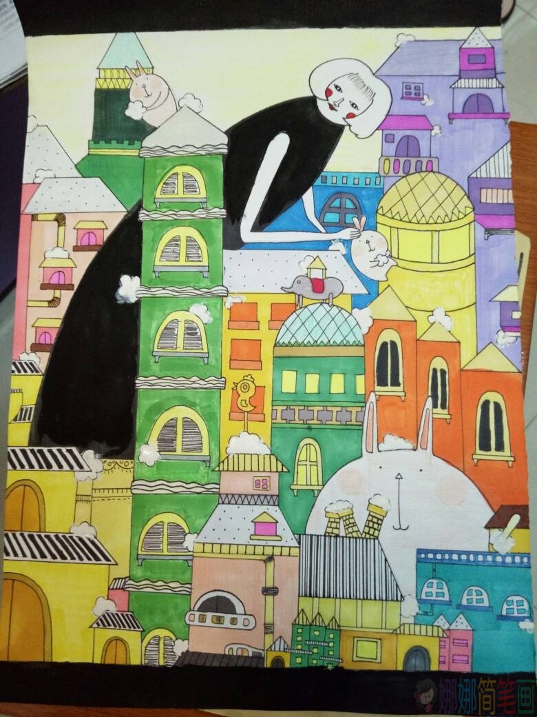 我眼中的建筑主题儿童画