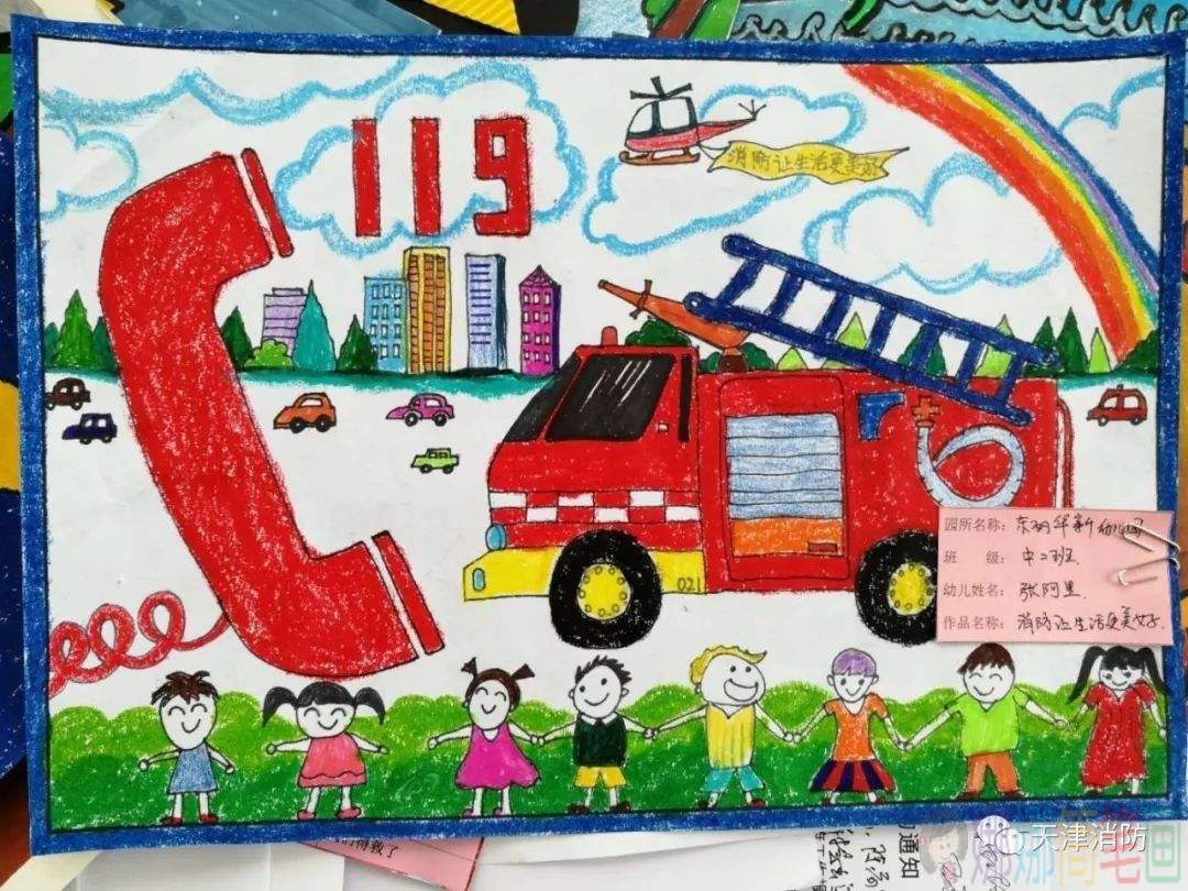 消防安全主题绘画优秀作品