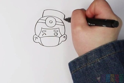 医生简笔画,医生儿童画怎么画