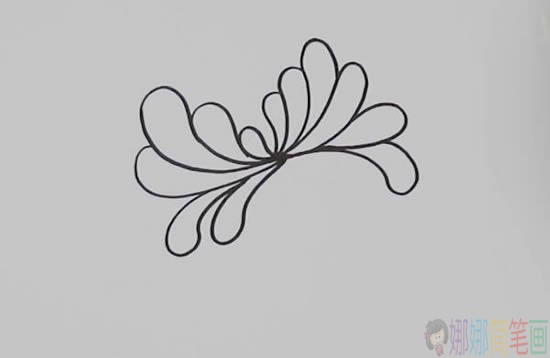 菊花简笔画,菊花的画法步骤