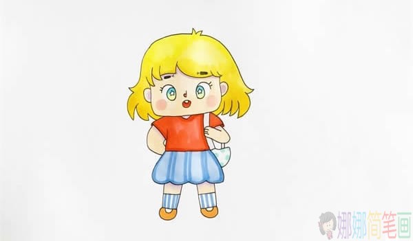 Q版女生简笔画画法