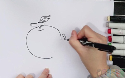 苹果简笔画,苹果怎么画好看