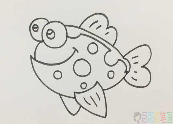 热带鱼简笔画,热带鱼少儿绘画