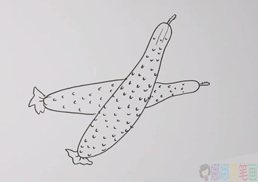 黄瓜简笔画,黄瓜少儿绘画