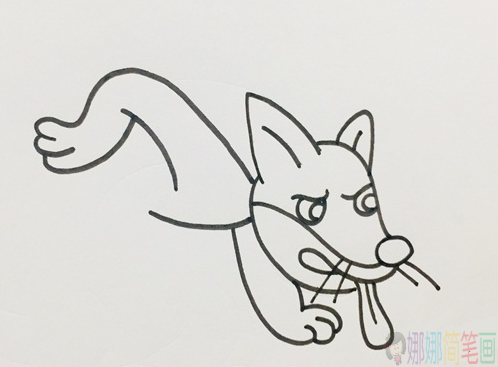 黄鼠狼简笔画,黄鼠狼画法步骤