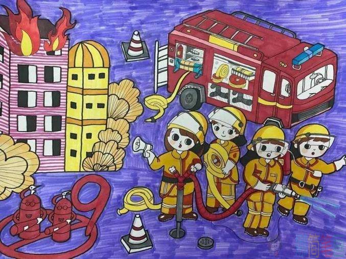 消防安全主题绘画优秀作品