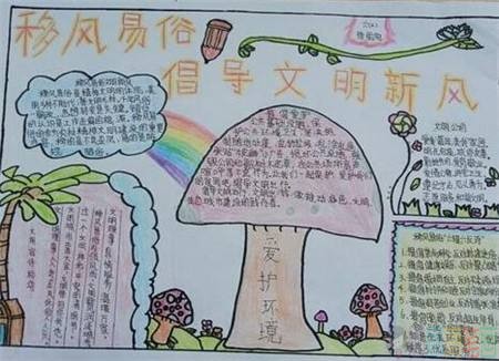 移风易俗手倡导文明新风手抄报