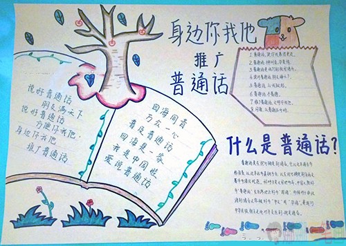 推广普通话手抄报,儿童手抄报大全