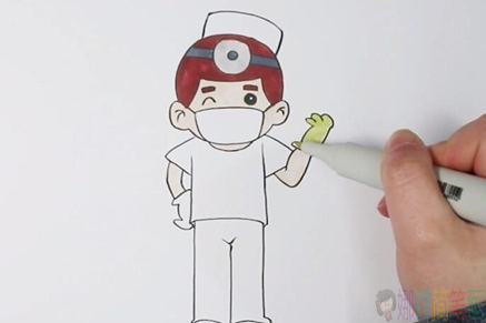 医生简笔画,医生儿童画怎么画