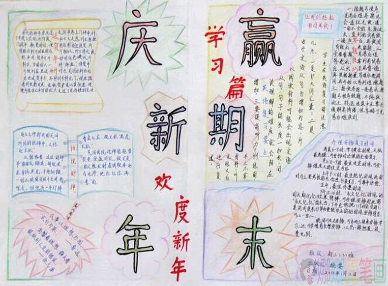 考试动员手抄报,期末考试手抄报