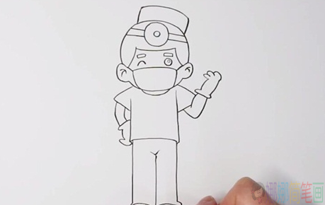 医生简笔画,医生儿童画怎么画