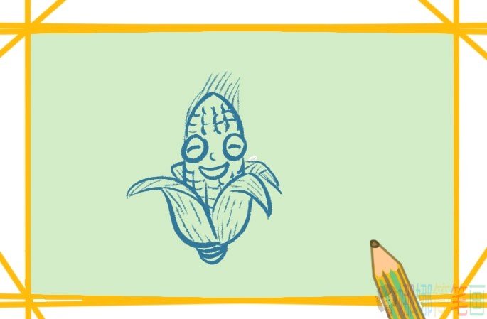玉米简笔画,包谷简笔画