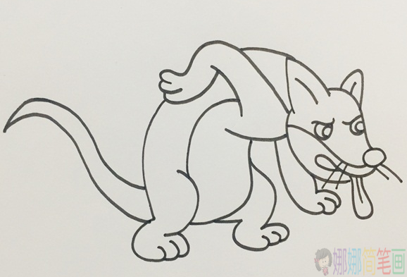黄鼠狼简笔画,黄鼠狼画法步骤
