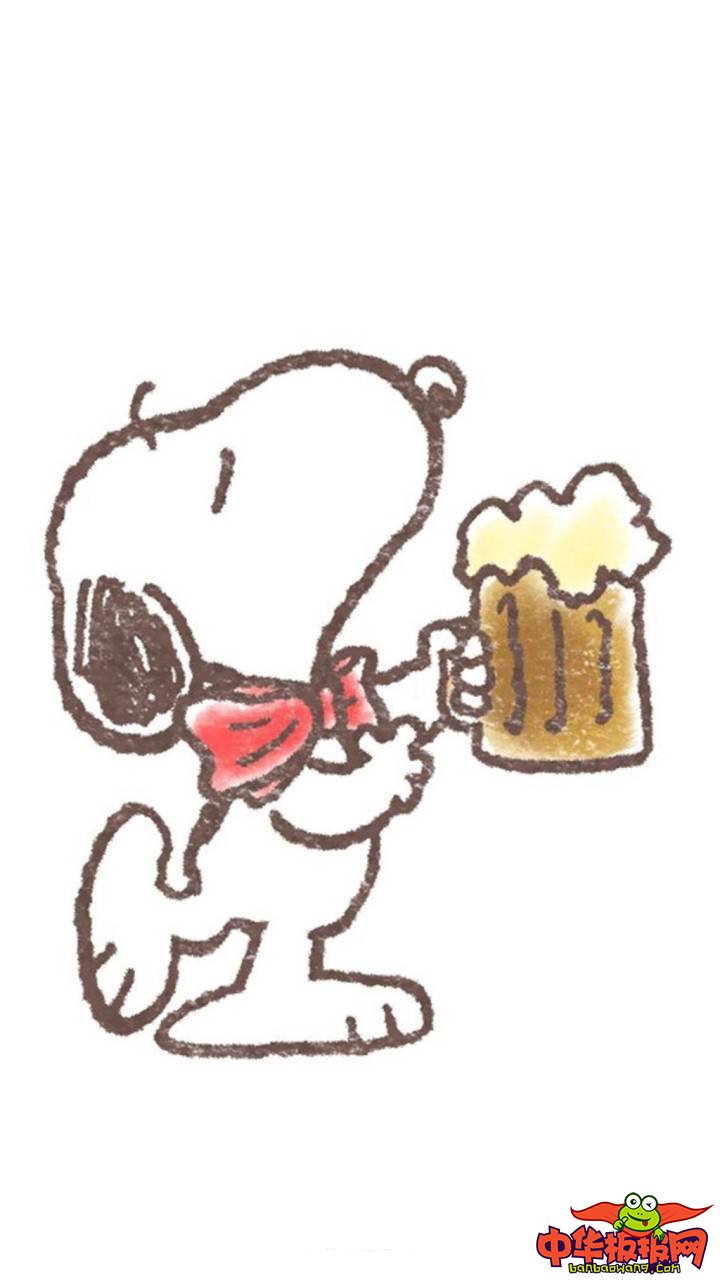 史努比简笔画图片大全 超可爱的史努比彩色 儿童简笔画