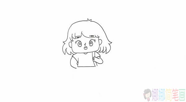 Q版女生简笔画画法