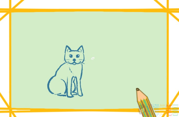 万圣节猫咪简笔画