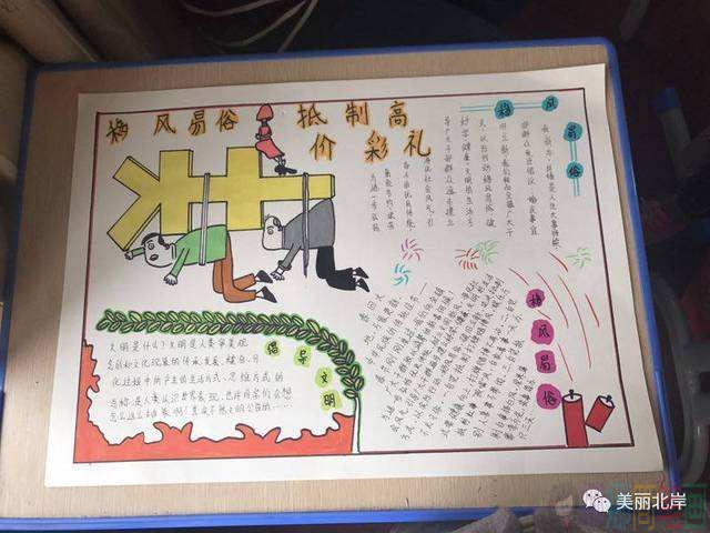 移风易俗手倡导文明新风手抄报