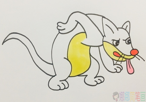 黄鼠狼简笔画,黄鼠狼画法步骤