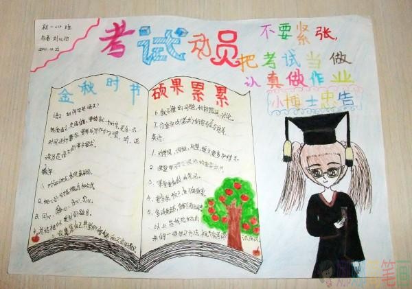 考试动员手抄报,期末考试手抄报