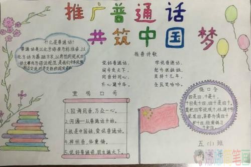 推广普通话手抄报,儿童手抄报大全
