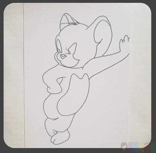 猫和老鼠杰瑞简笔画画法