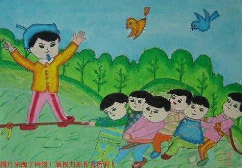 增长见识多读书强身健体勤运动幼儿绘画