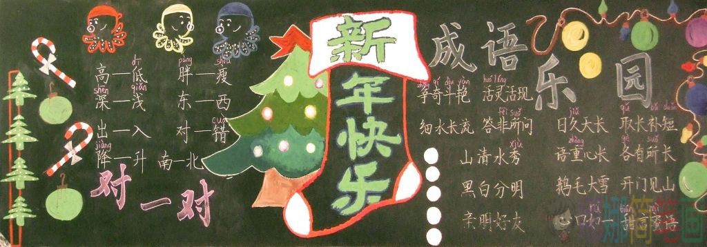 2021庆元旦牛年新年黑板报